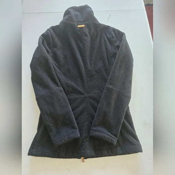 Lily Pulitzer Jacket Womens XS Black Inner Fleece Full Zip Long Sleeve Grunge - Picture 12 of 15